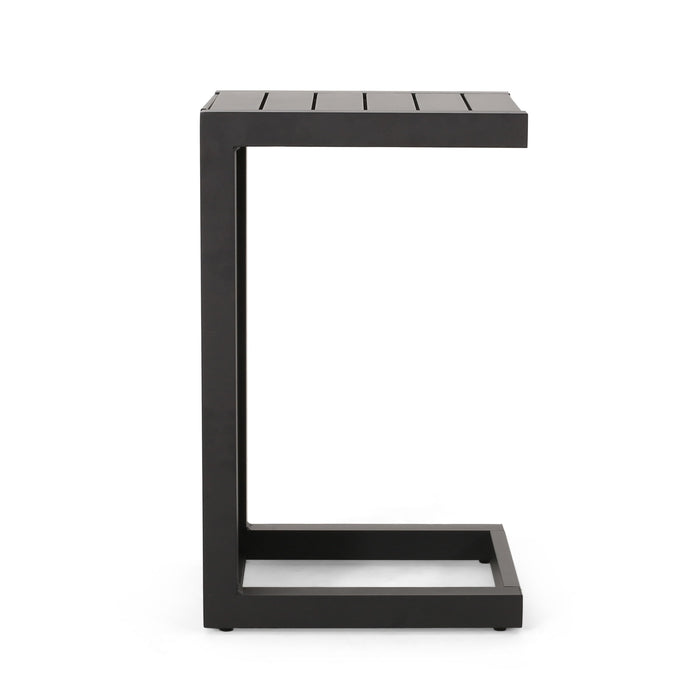 Aluminum Outdoor C - Shaped Side Table For Patio