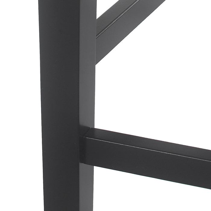 Farmhouse Style Counter Height Chair With Upholstered Seat