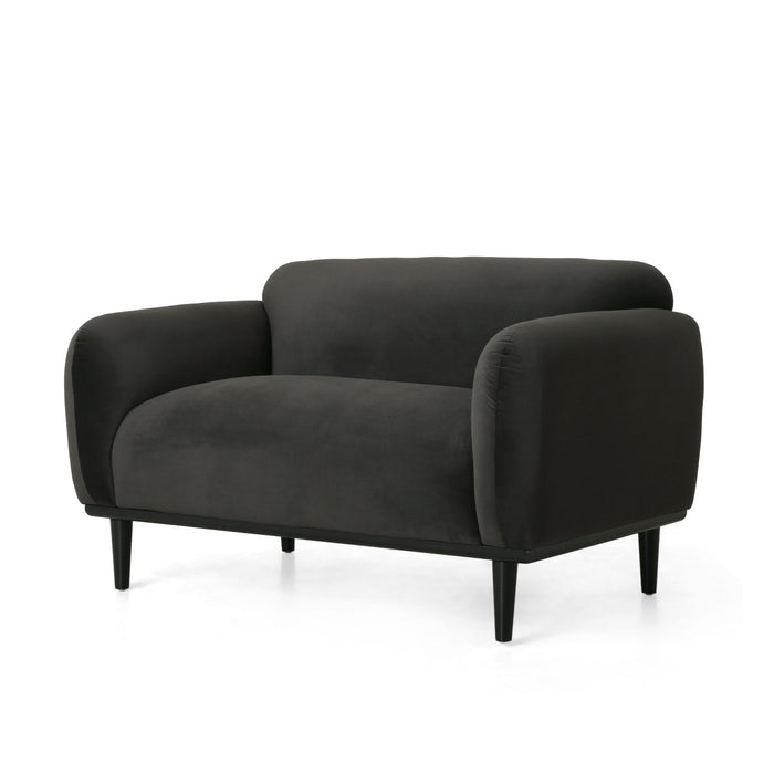 Sway - Upholstered Loveseat With Wood Legs And Round Arms