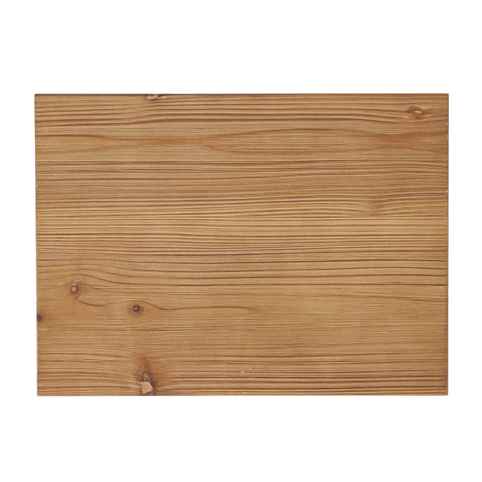 Kacha - Modern Industrial Firwood Nesting Tables (Set of 3) With Iron Frame - Antique Brown / Black