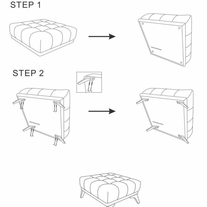 Addison - Square Upholstered Ottoman