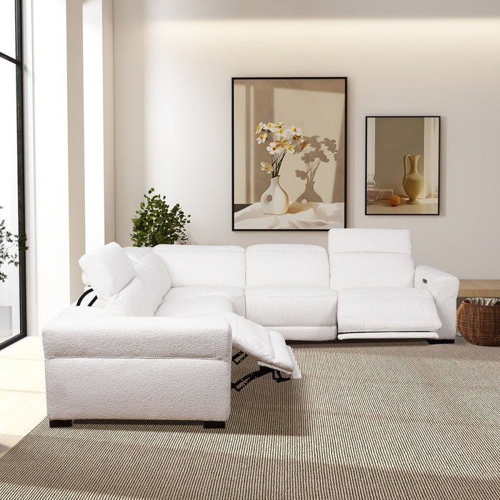 Yohan - Reclining Sectional Sofa - White