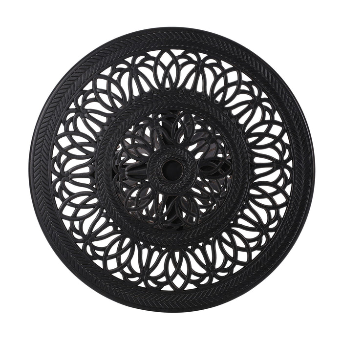 Phoebe - Outdoor Cast Bar Table - Black