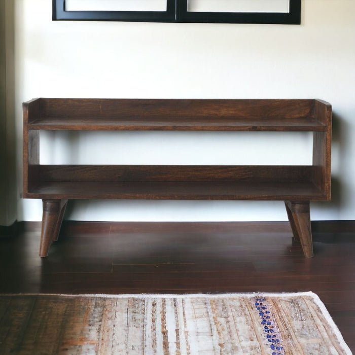 Nordic Storage Bench - Walnut