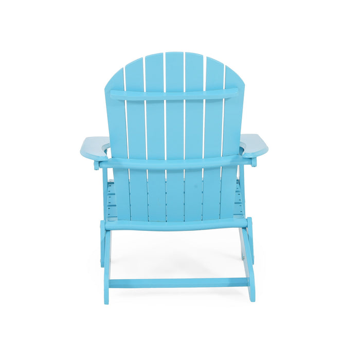 Malibu Transitional Adirondack Chair With Foldable Design - Blue