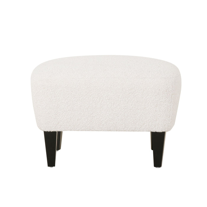 Boucle Fabric Upholstered Living Room Set With Tapered Legs - Cream - Cream