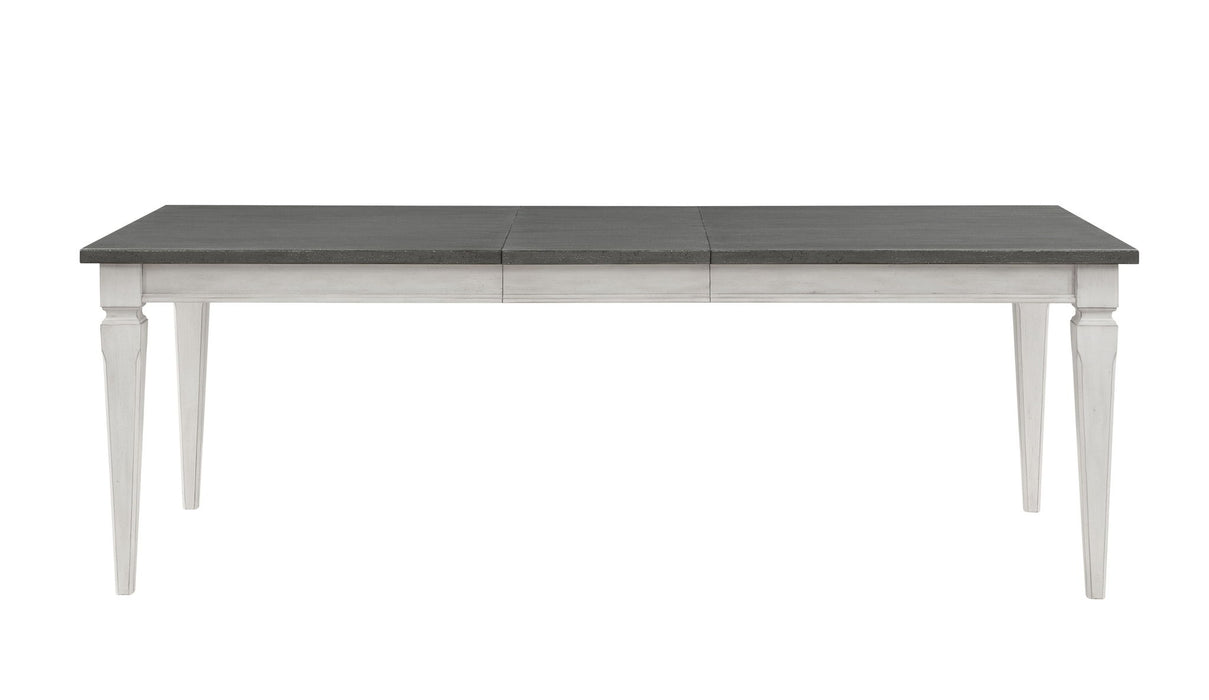 Katia - Dining Table With Leaf - Gray / White
