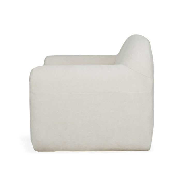 Harmonara - Boucle Upholstered Club Chair With Blind Tufting