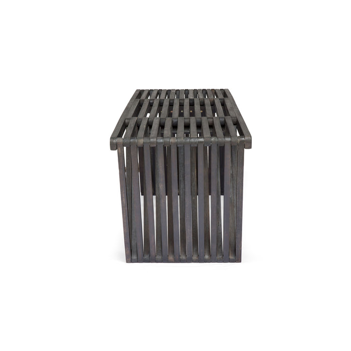 Gloaming - Outdoor Bench With Slat Design And Triangular Base