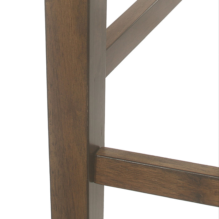 Farmhouse Upholstered Wood Counter Stools