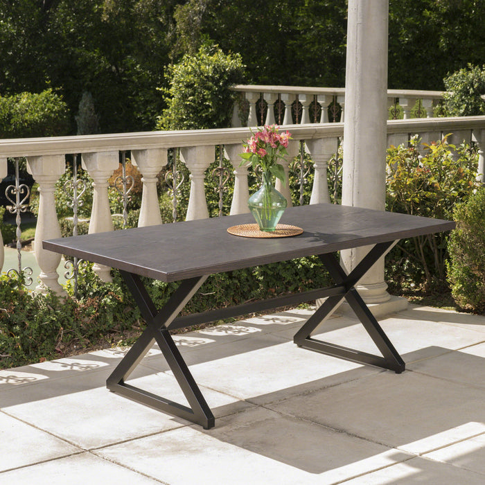Rolando - Outdoor Aluminum Dining Table With Steel Frame