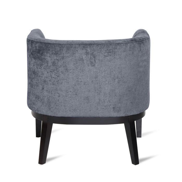 Contemporary Accent Chair With Tufted Diamond Stitching - Charcoal