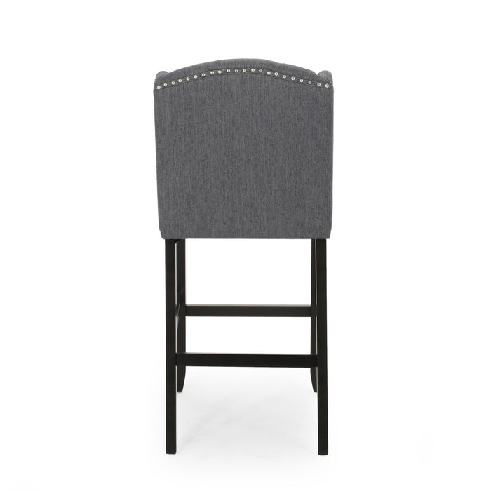 Vienna - Contemporary Fabric Tufted Wingback Counter Stools (Set of 2)