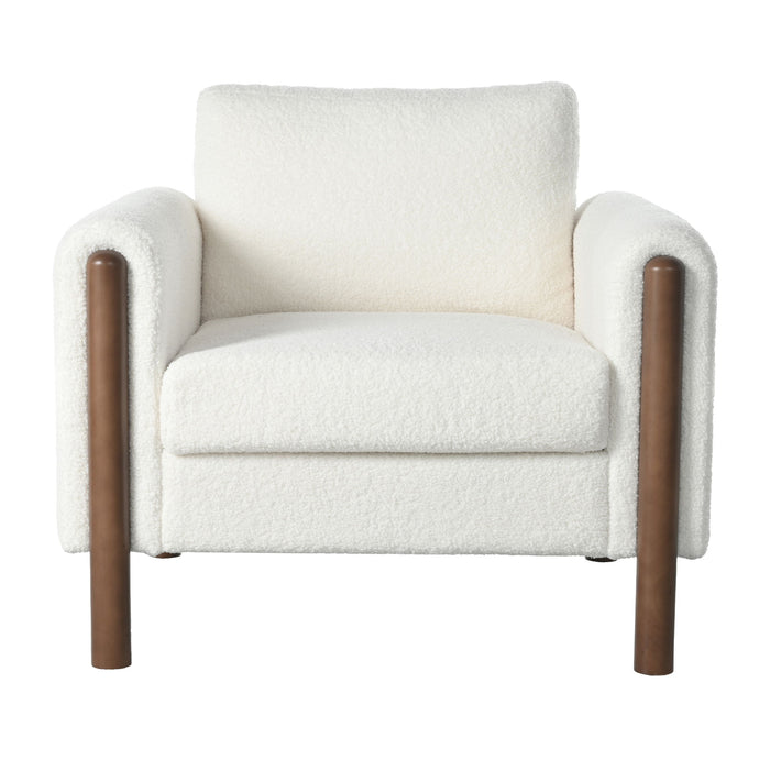 Oversized Accent Chair With Curved Armrests