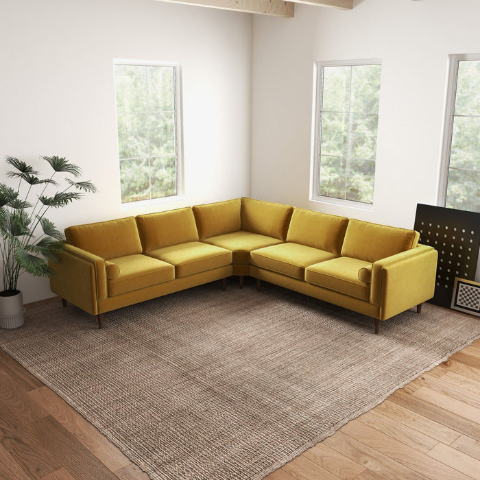 Amber - Velvet Corner Sectional Sofa