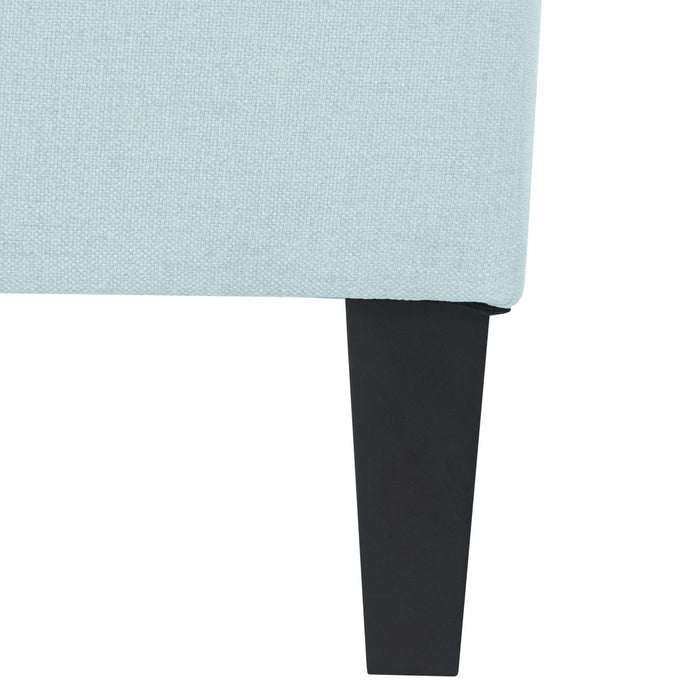 Classic Ottoman With Birch Wood Legs And Fabric Upholstery