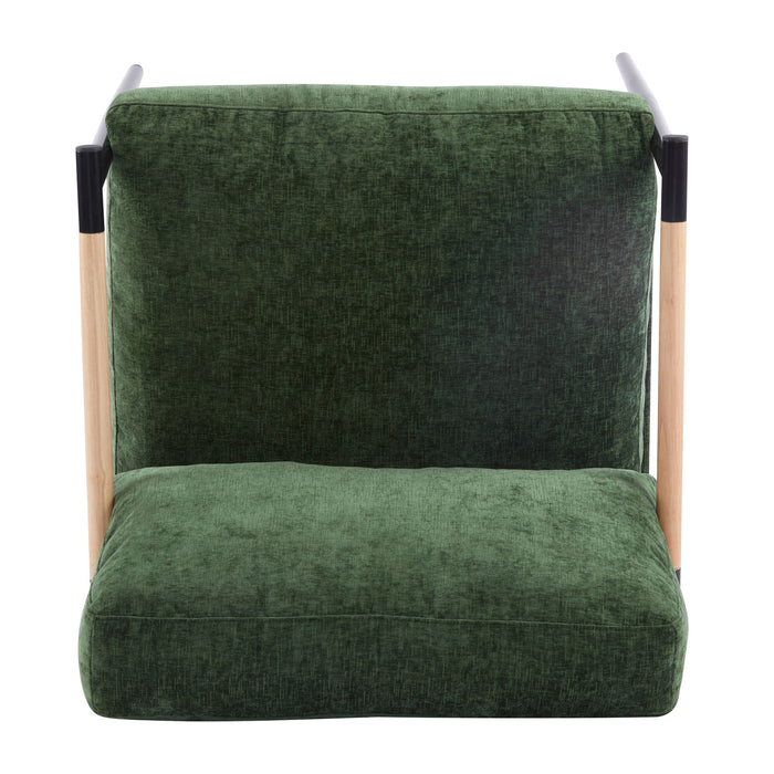 Modern Accent Chair With Plush Cushions, Cozy Seating