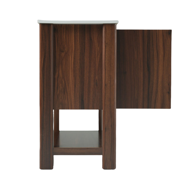 Modern Bathroom Vanity With Rectangle Ceramic Sink, Soft Closing Doors