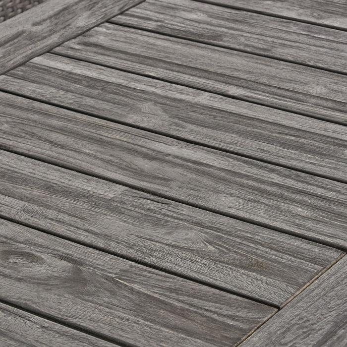 Outdoor Acacia Wood Dining Table, Sandblast Finish