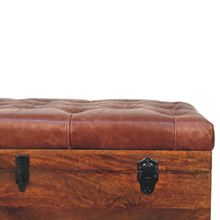 Buffalo - Leather Storage Trunk