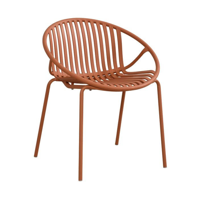 Stackable Outdoor Chairs With Breathable Plastic Backrest (Set of 2)