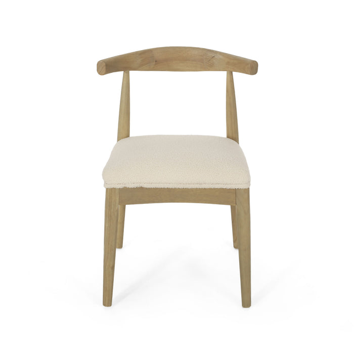 Mid Century Modern Dining Chair Set With Upholstered Seating