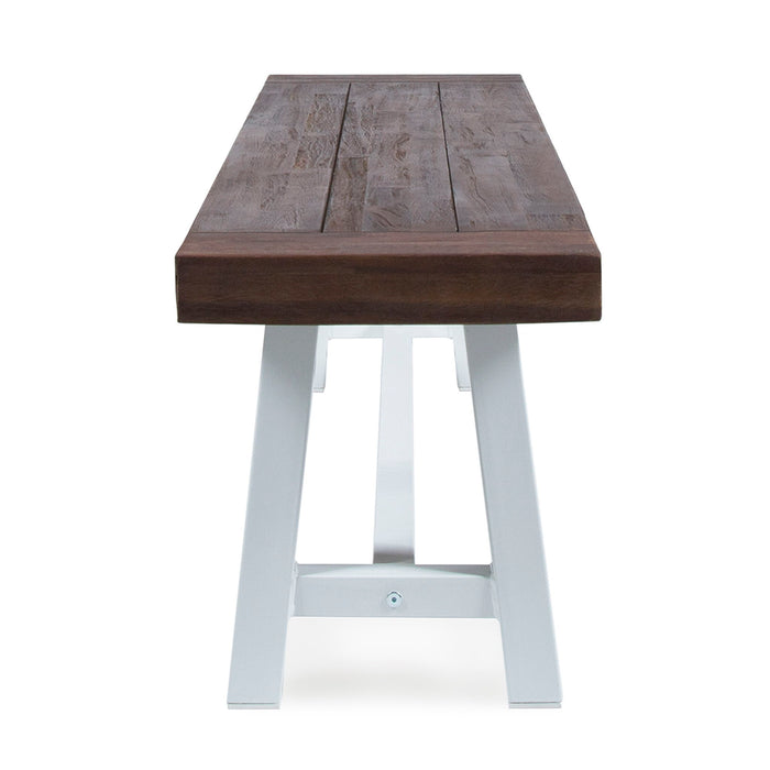 Tranquilizer - Outdoor Acacia Wood Bench With Slat Panel Design