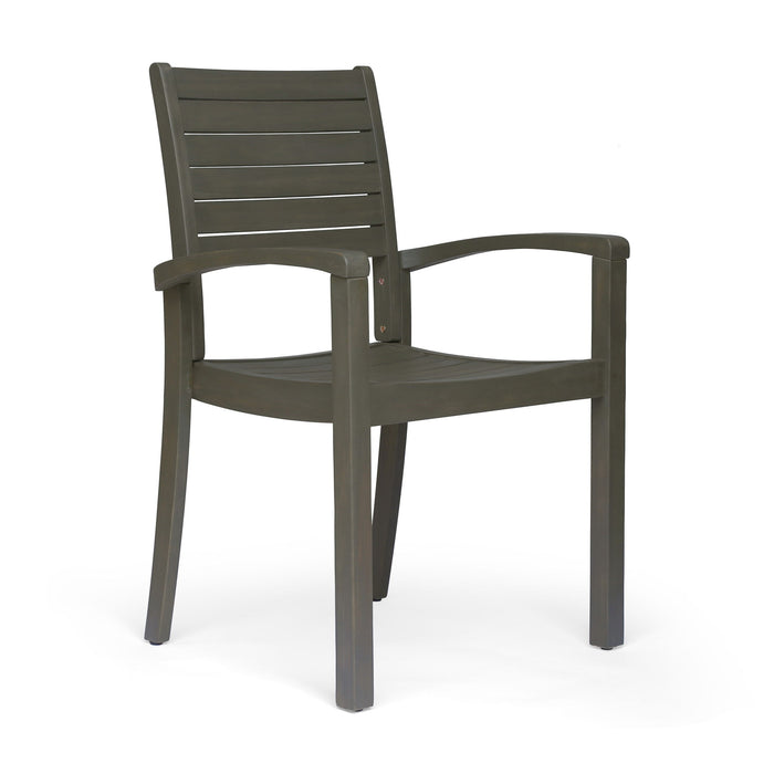 Outdoor Dining Chair, Stacking Design For Patio