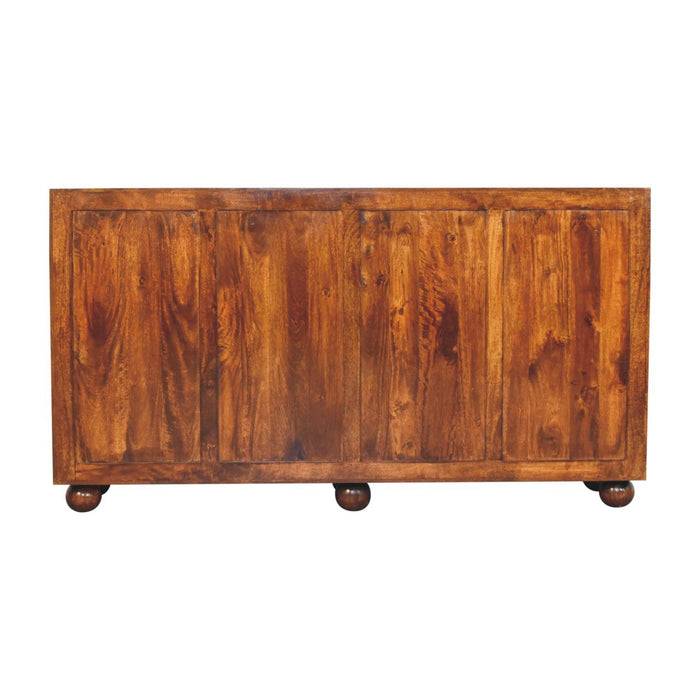 Wavecrest Cabinet, 4 Shelves - Chestnut