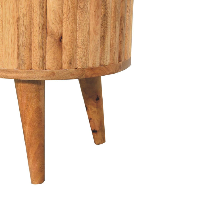 Stripe Media Unit - Oak