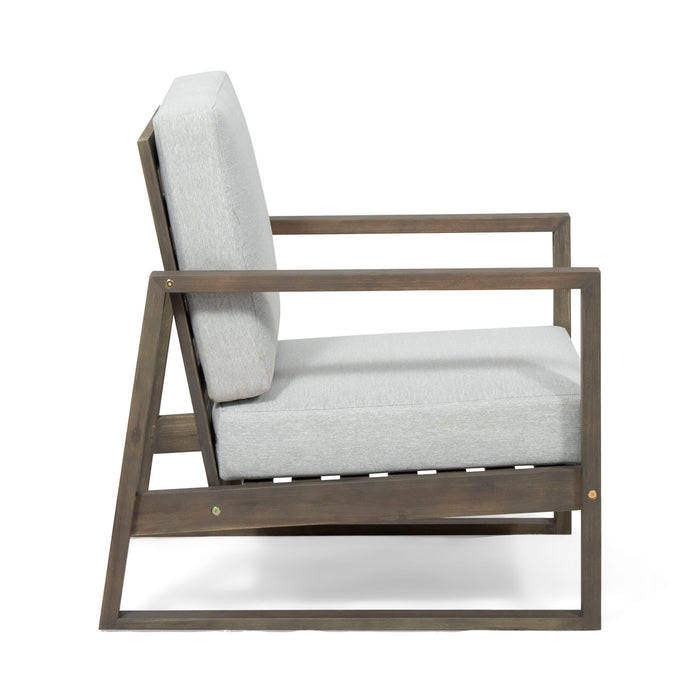 Nexusia - Outdoor Acacia Wood Club Chair With Slat Design