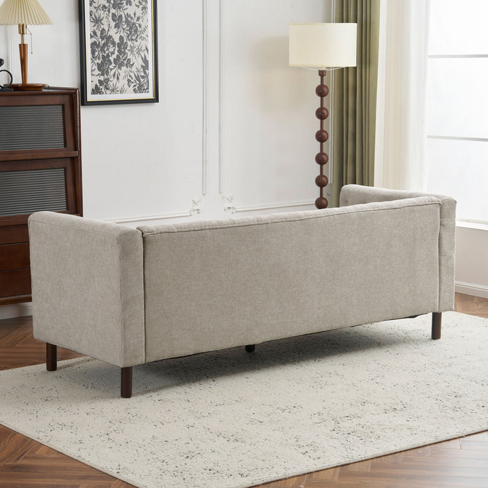 Upholstered Sofa Modern 3 Seater Sofa Couch With Tufted Design For Living Room