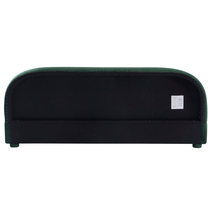 Upholstered Simple Modern Bedroom Bed With Curved Headboard