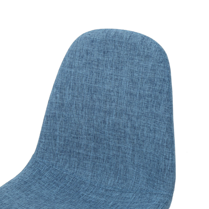 Modern Minimalist Fabric Dining Chair With Iron Legs