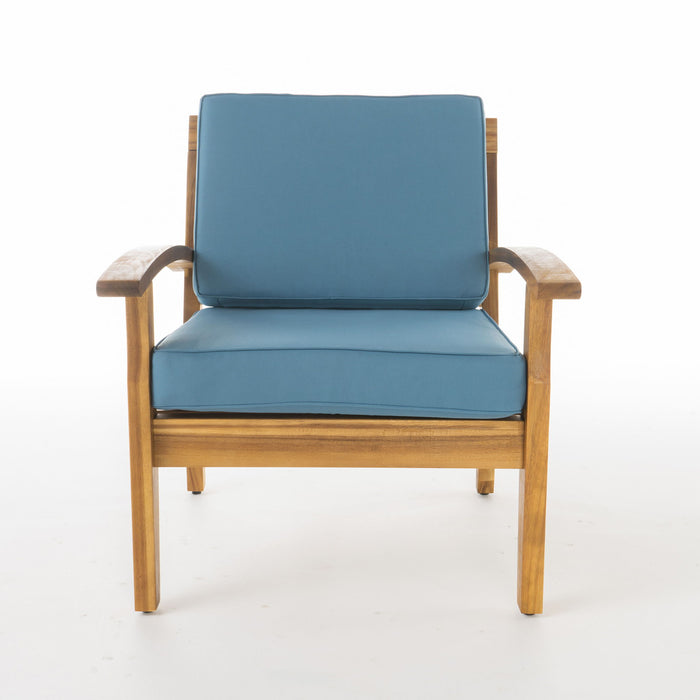 Shynel - Outdoor Seating Group With Cushions 4 Person Comfortable Design - Teak