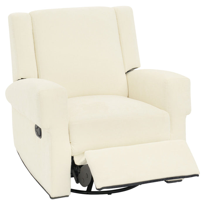 Manual Recliner Chair With Swivel Rocker Function, Dual Recline Angles