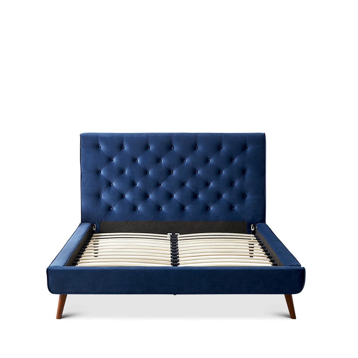 Dillon - Mid-Century Velvet Platform Bed
