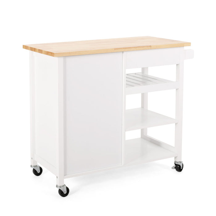 Contemporary Design Kitchen Cart With Wheels