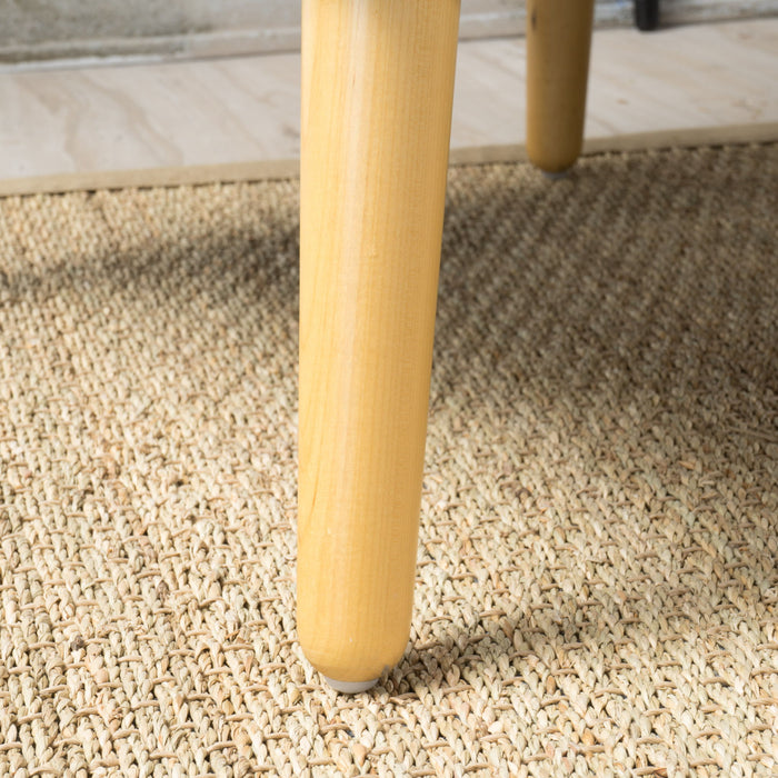 Modern Arm Chair With Tufted Back And Wooden Legs