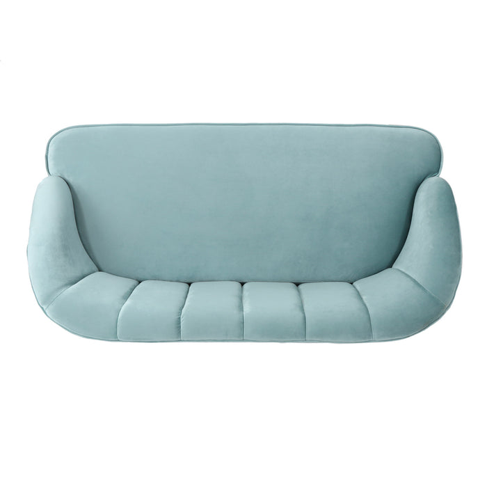 Modern Classic Shell Backed Loveseat