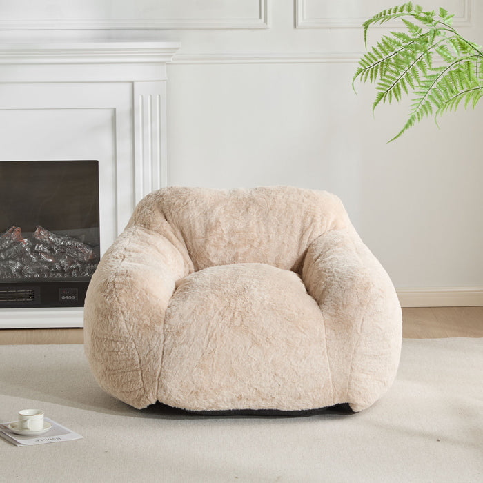 Auch - Indoor Armchair Style Bean Bag - Beige