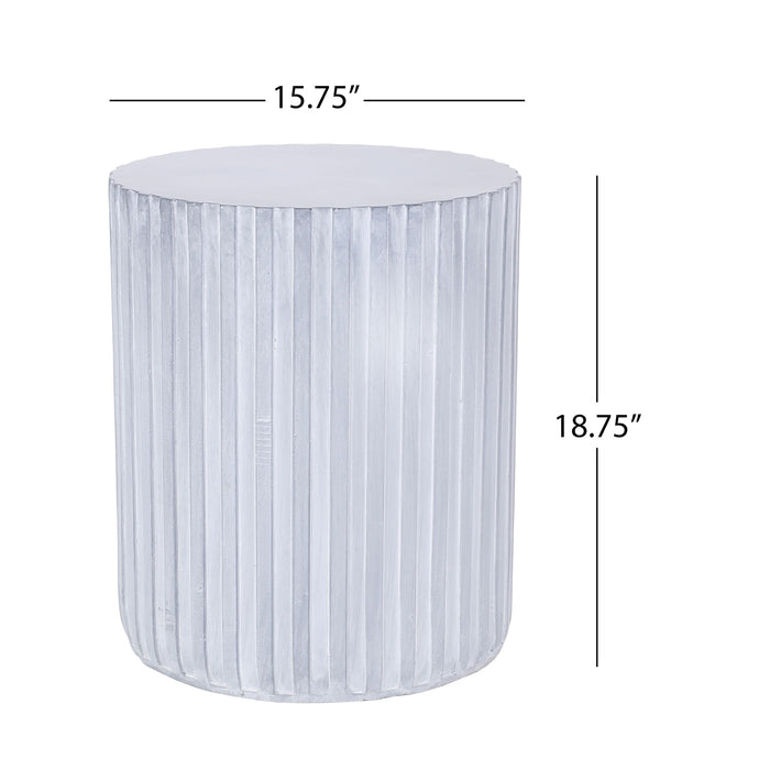 End Table, Outdoor - Light Blue