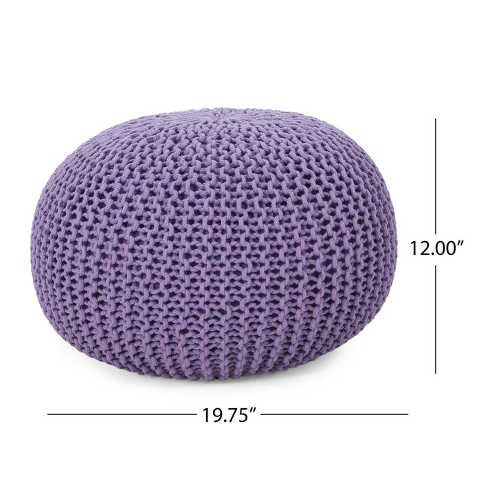 Belle - Modern Knitted Round Pouf