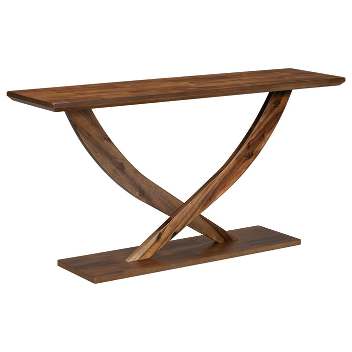 Console Table With Cross Leg Base And Reinforced Support Plate