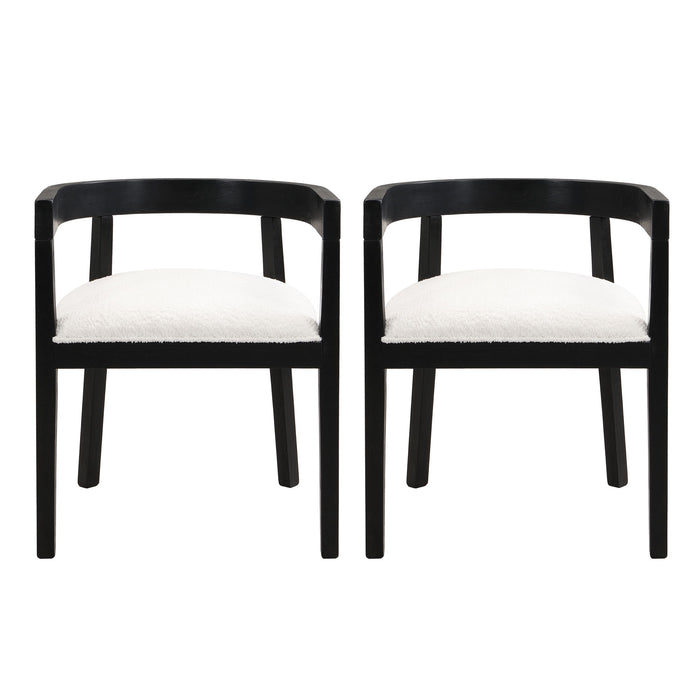 Contemporary Dining Chair Set With Armrests
