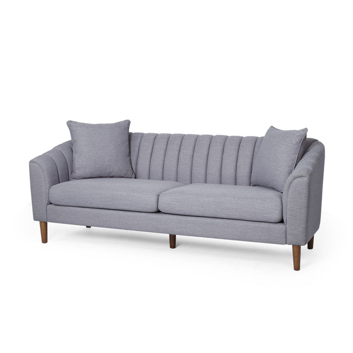 Contemporary 3 Seater Sofa With Plush Accents