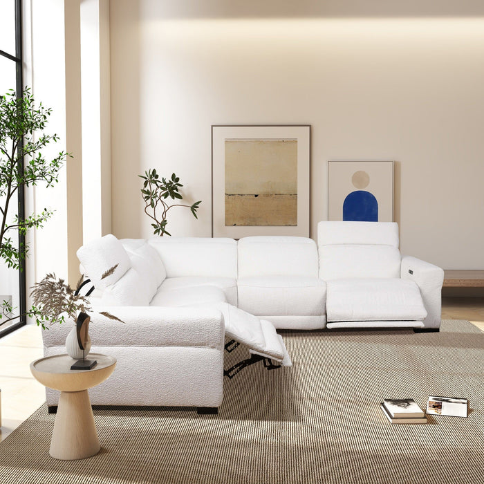 Yohan - Reclining Sectional Sofa - White