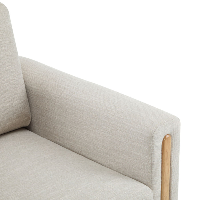 Harmonia - Classic Fabric Upholstered Armchair With Rubber Wood Frame