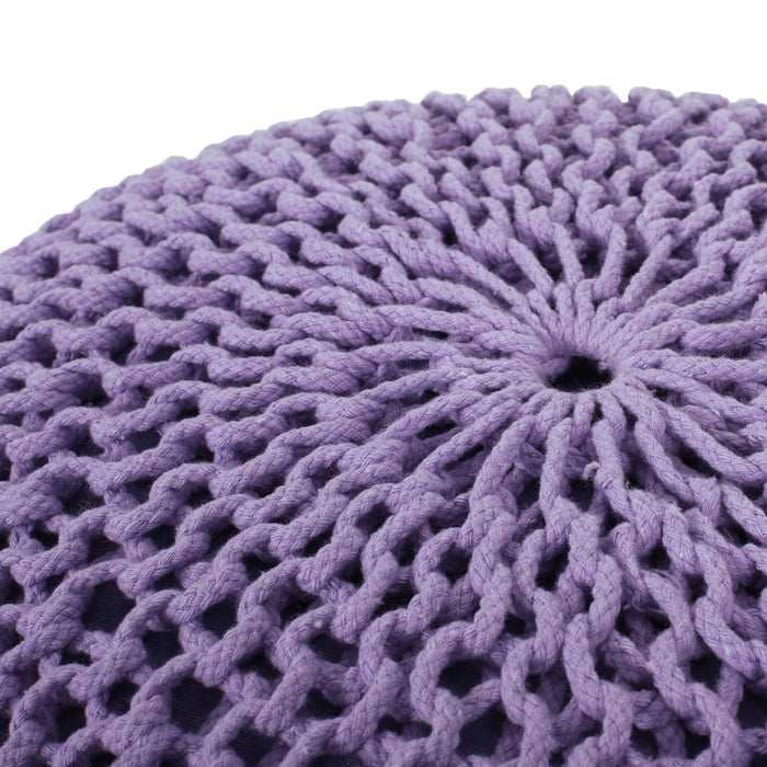 Belle - Modern Knitted Round Pouf