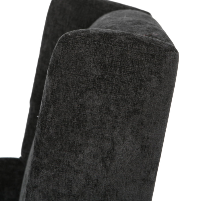 Contemporary Swivel Chair With Wingback Design - Black